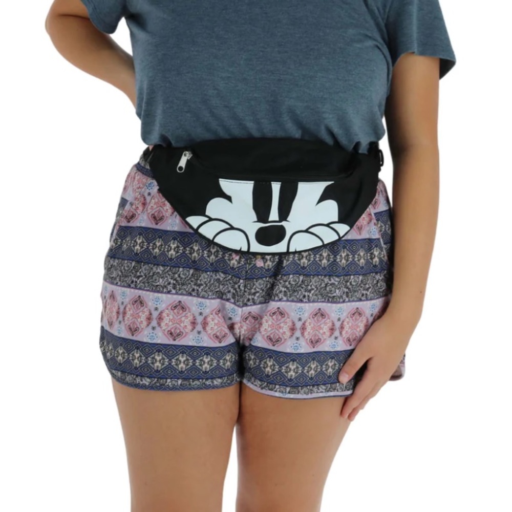 GUC Official Disney Peeking Mickey Mouse Fanny Pack Black White Unisex